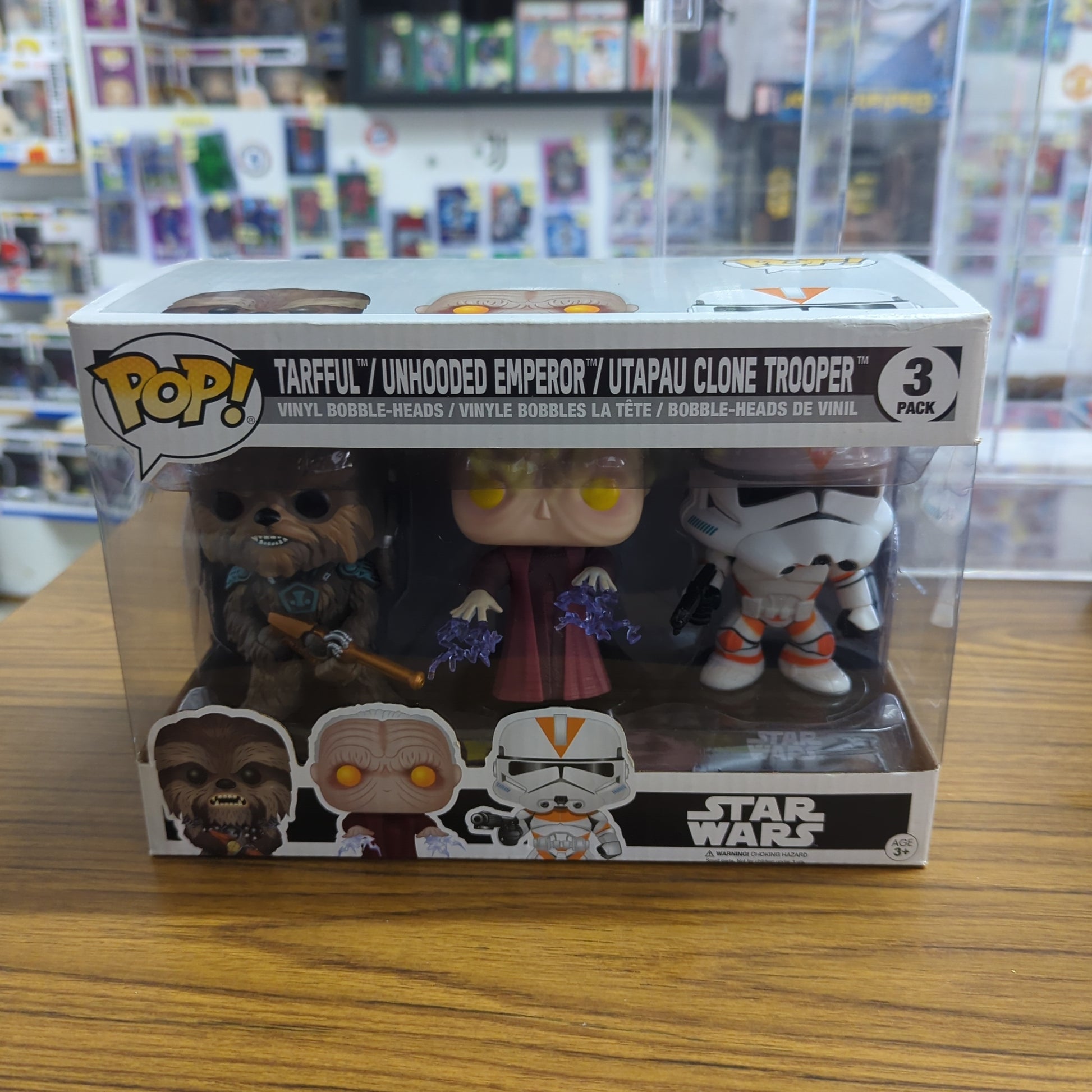 Funko Pop Vinyl Figure Star Wars 3 Pack Tarfful, Unhooded Emperor, Utapao Clone FRENLY BRICKS - Open 7 Days