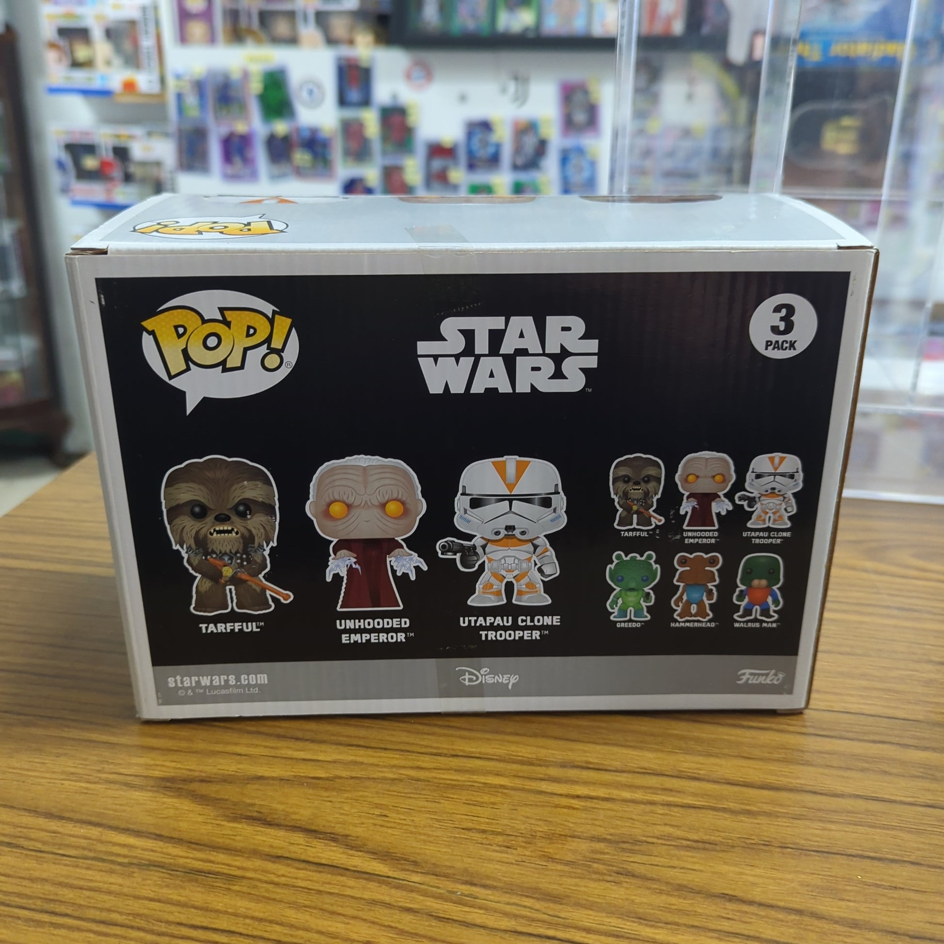 Funko Pop Vinyl Figure Star Wars 3 Pack Tarfful, Unhooded Emperor, Utapao Clone FRENLY BRICKS - Open 7 Days