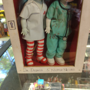 Dr. Dedwin and Nurse Necro Dolls FRENLY BRICKS - Open 7 Days