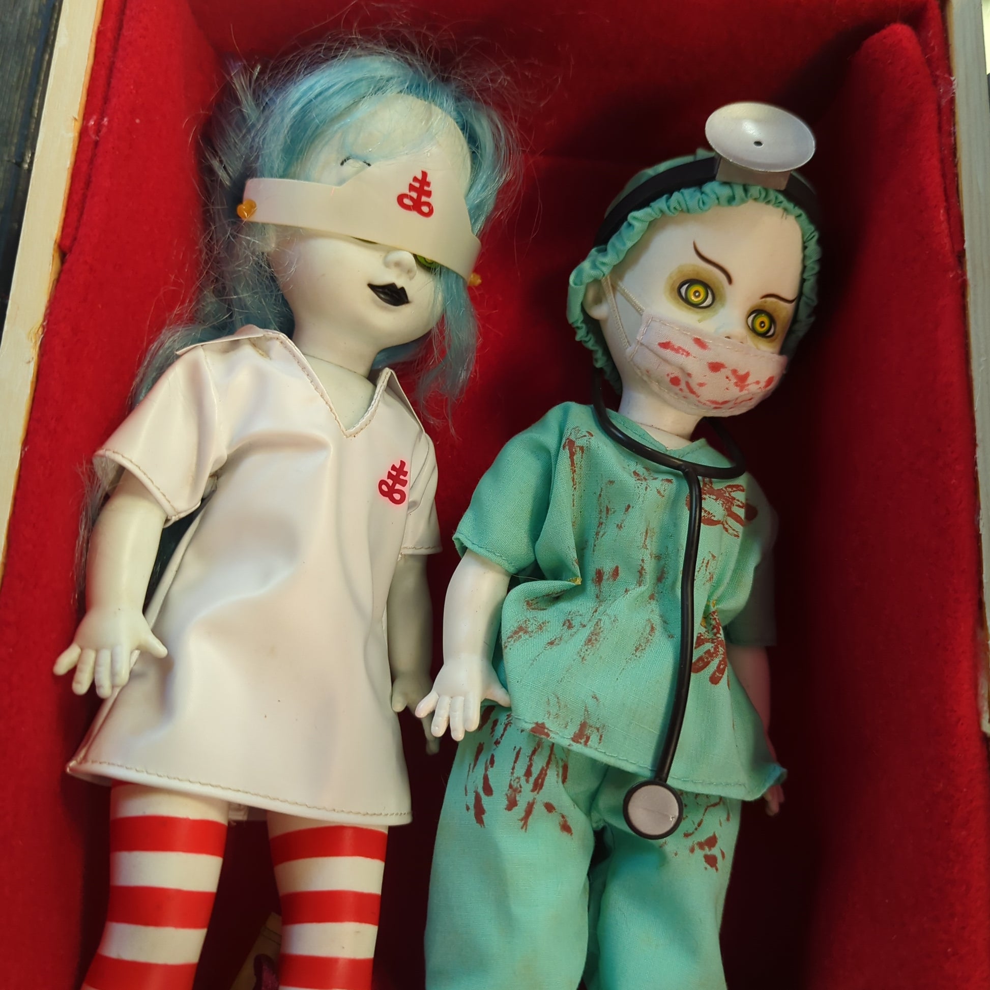 Dr. Dedwin and Nurse Necro Dolls FRENLY BRICKS - Open 7 Days