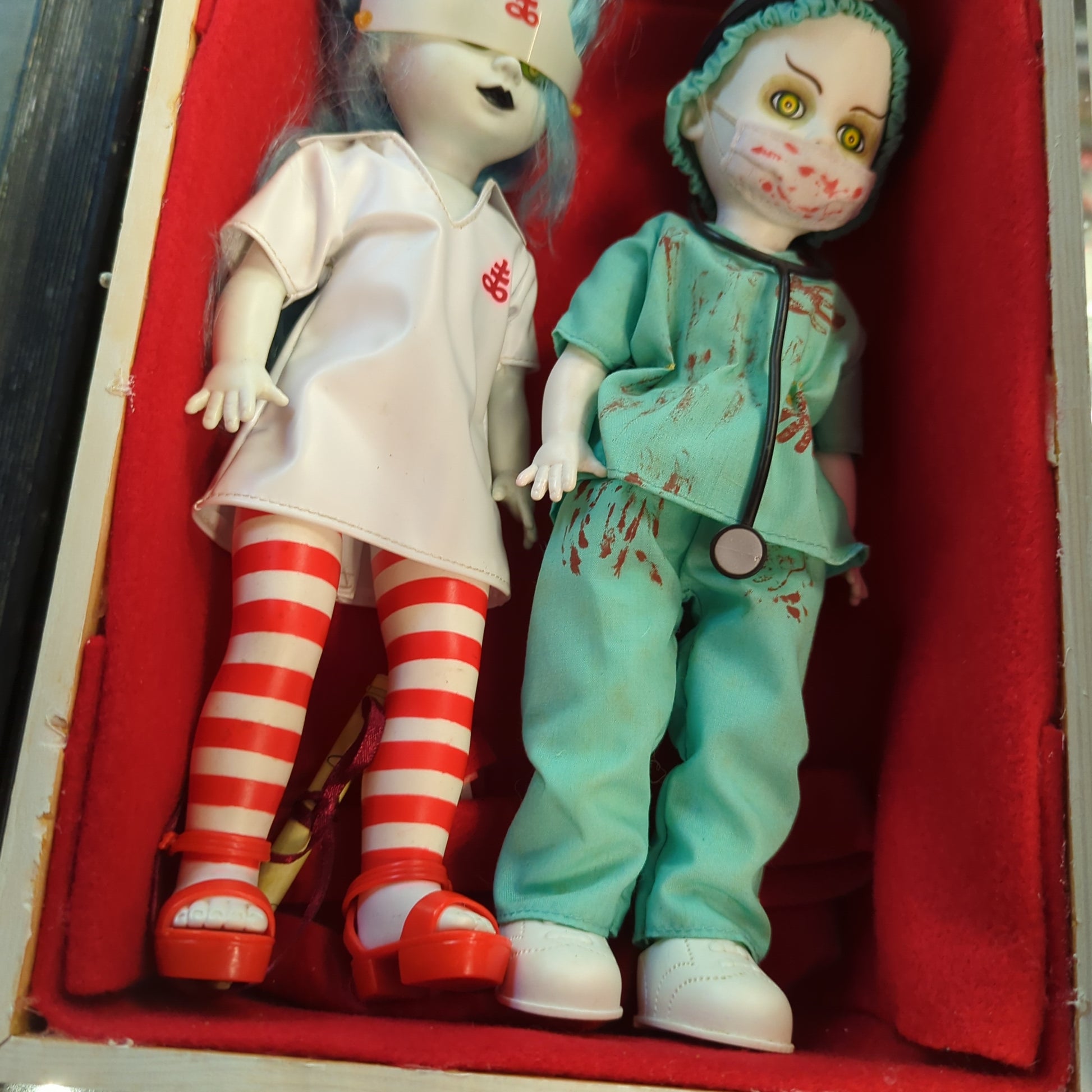 Dr. Dedwin and Nurse Necro Dolls FRENLY BRICKS - Open 7 Days