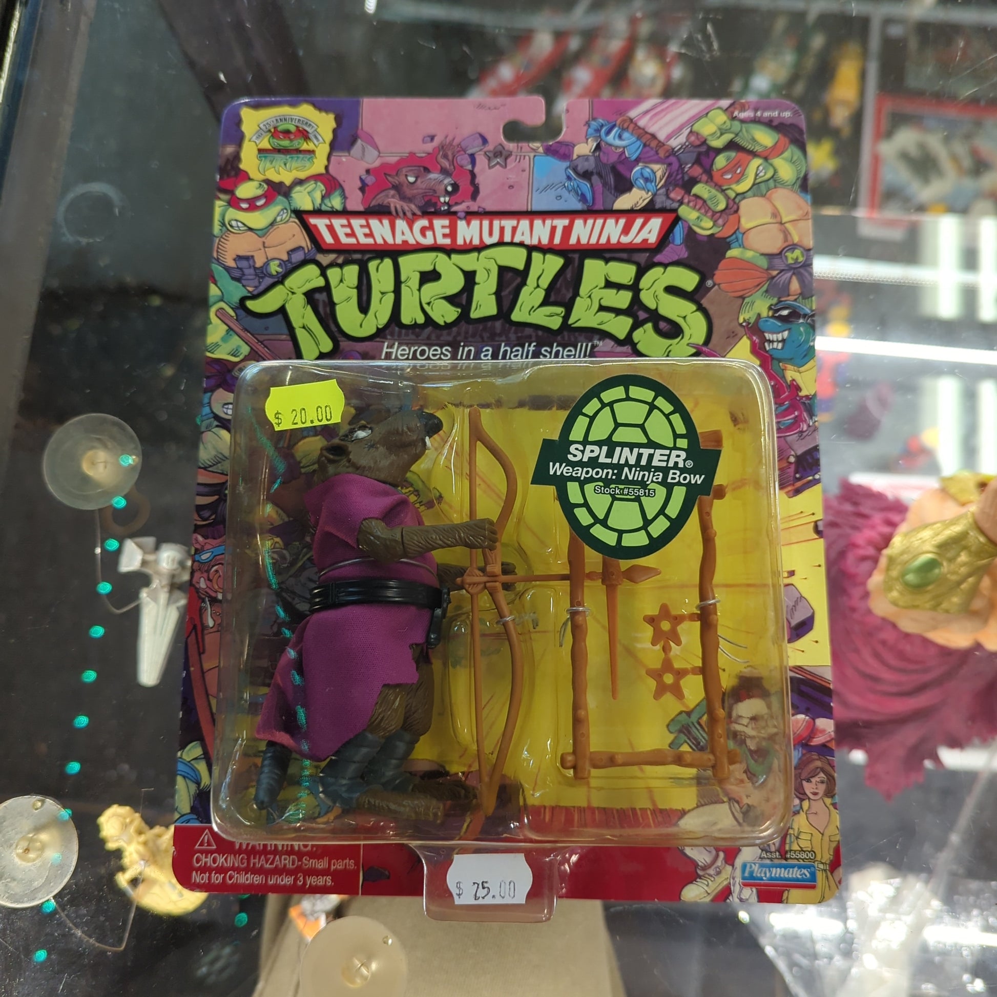 Teenage Mutant Ninja Turtles 25th Anniversary TMNT Splinter Playmates NIP FRENLY BRICKS - Open 7 Days