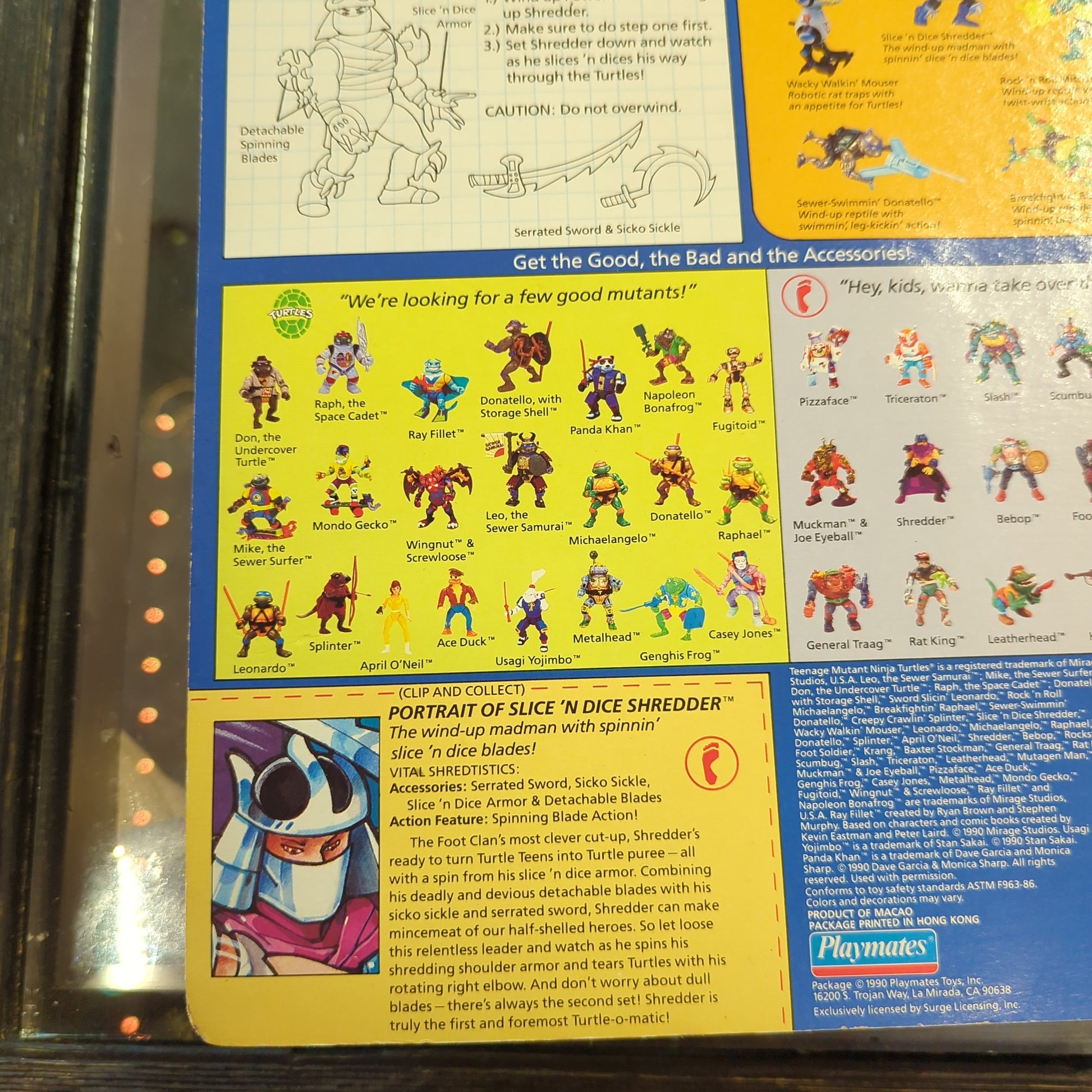 1990 Playmates TMNT Teenage Mutant Ninja Turtles Slice 'N Dice Shredder FRENLY BRICKS - Open 7 Days