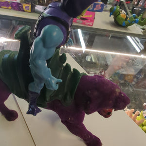 MOTU Panthor Purple Flocked Panther W/ Skeletor  Mattel VTG 1981 No Accessories FRENLY BRICKS - Open 7 Days