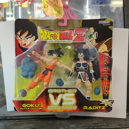 Pack 2 Figurines Dragon Ball Z - JAKKS Pacific 2003 - GOKU VS RADITZ FRENLY BRICKS - Open 7 Days