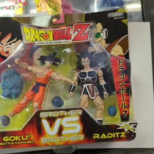 Pack 2 Figurines Dragon Ball Z - JAKKS Pacific 2003 - GOKU VS RADITZ FRENLY BRICKS - Open 7 Days