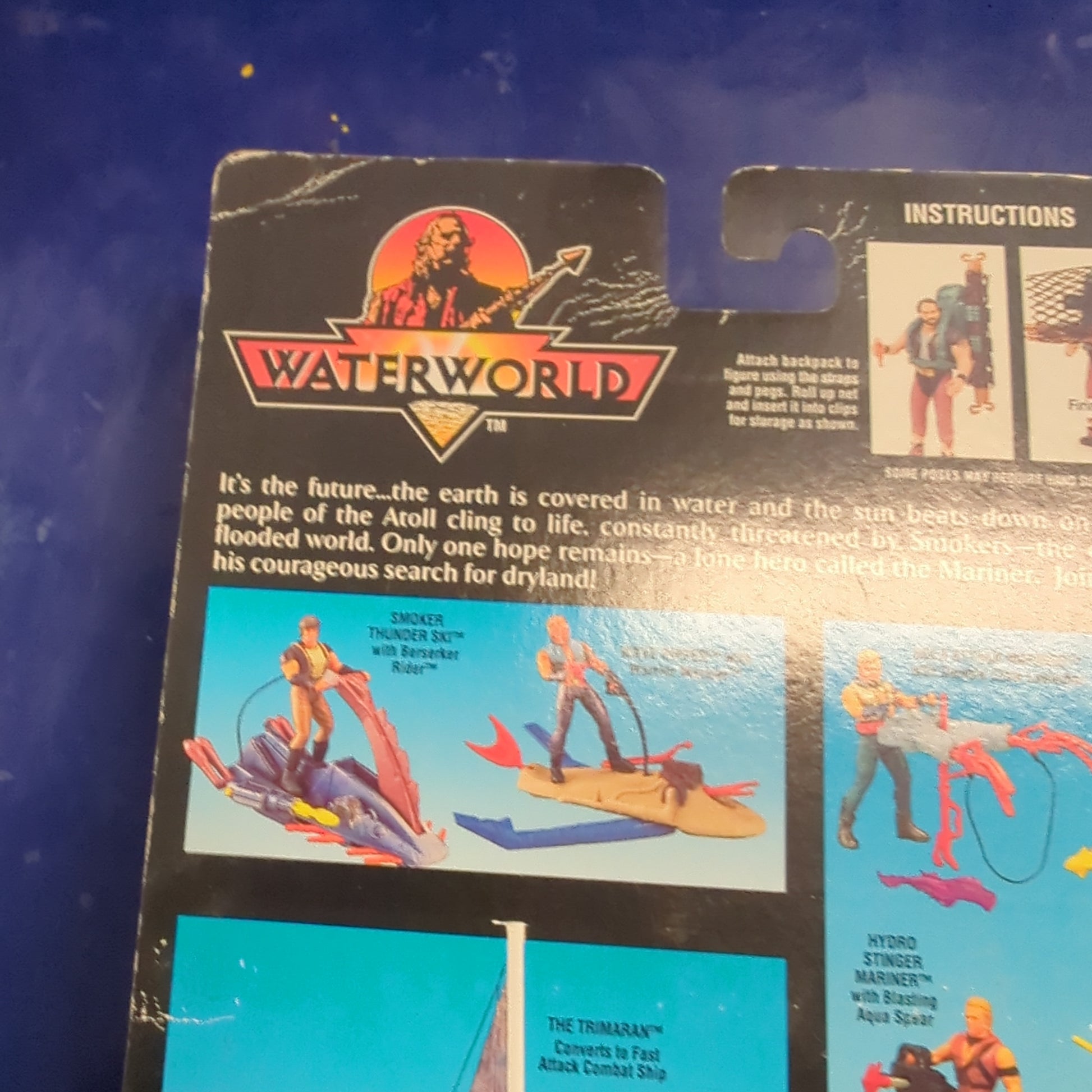 VTG Waterworld ATOLL ENFORCER Mutant Squid Action Figure 1995 Kenner ~ NEW MOC FRENLY BRICKS - Open 7 Days