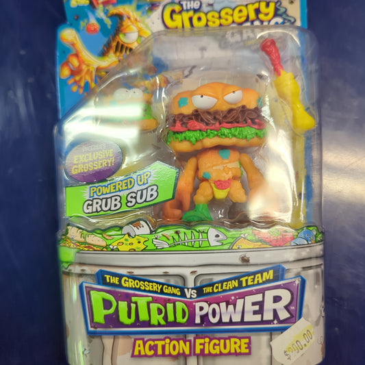 RARE The Grossery Gang Series 3 Putrid Power Grub Sub Action Figure Moose Toys FRENLY BRICKS - Open 7 Days