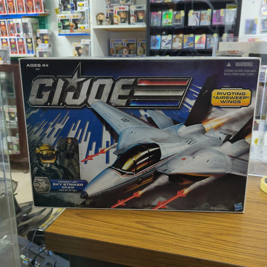 GI Joe 30th Anniversary Combat Jet Skystriker XP-21F & Captain Ace Figure NIB FRENLY BRICKS - Open 7 Days