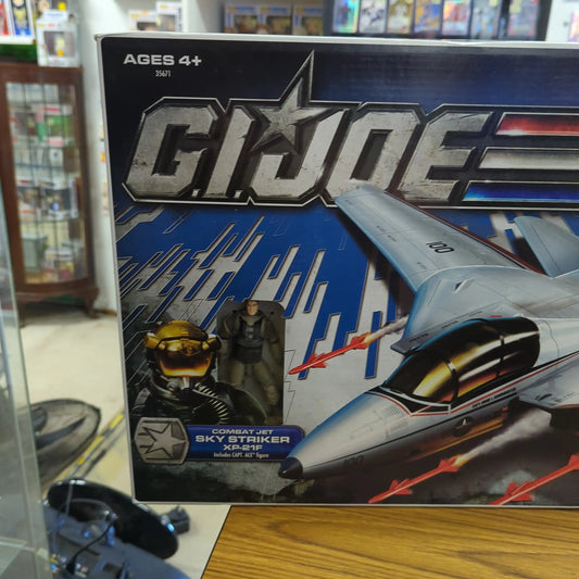 GI Joe 30th Anniversary Combat Jet Skystriker XP-21F & Captain Ace Figure NIB FRENLY BRICKS - Open 7 Days