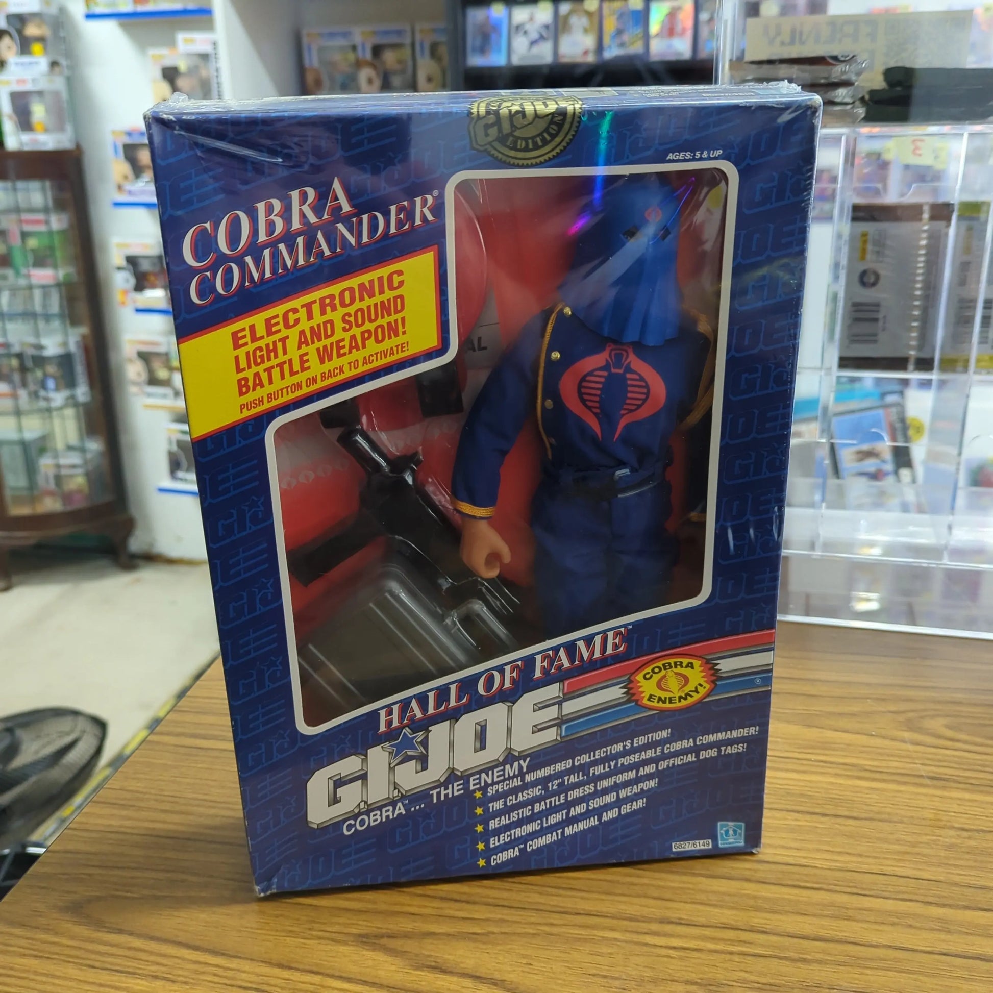 Hasbro 1991 GI Joe COBRA COMMANDER Hall of Fame Collector's Edition 12" Figure FRENLY BRICKS - Open 7 Days