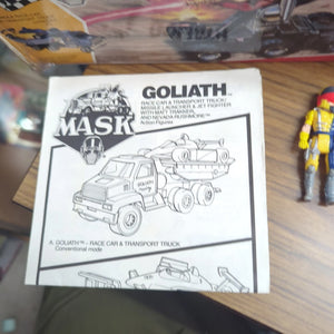 M.A.S.K. Goliath with box, includes two figures, instruction all included is in photos used FRENLY BRICKS - Open 7 Days