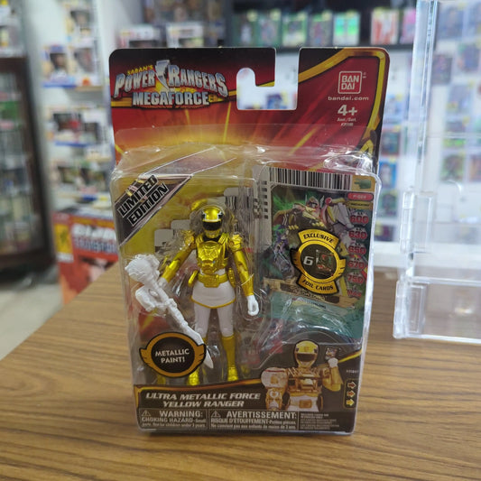 Power Rangers Megaforce Ultra Metallic Force Yellow Ranger Action Figure NIP FRENLY BRICKS - Open 7 Days