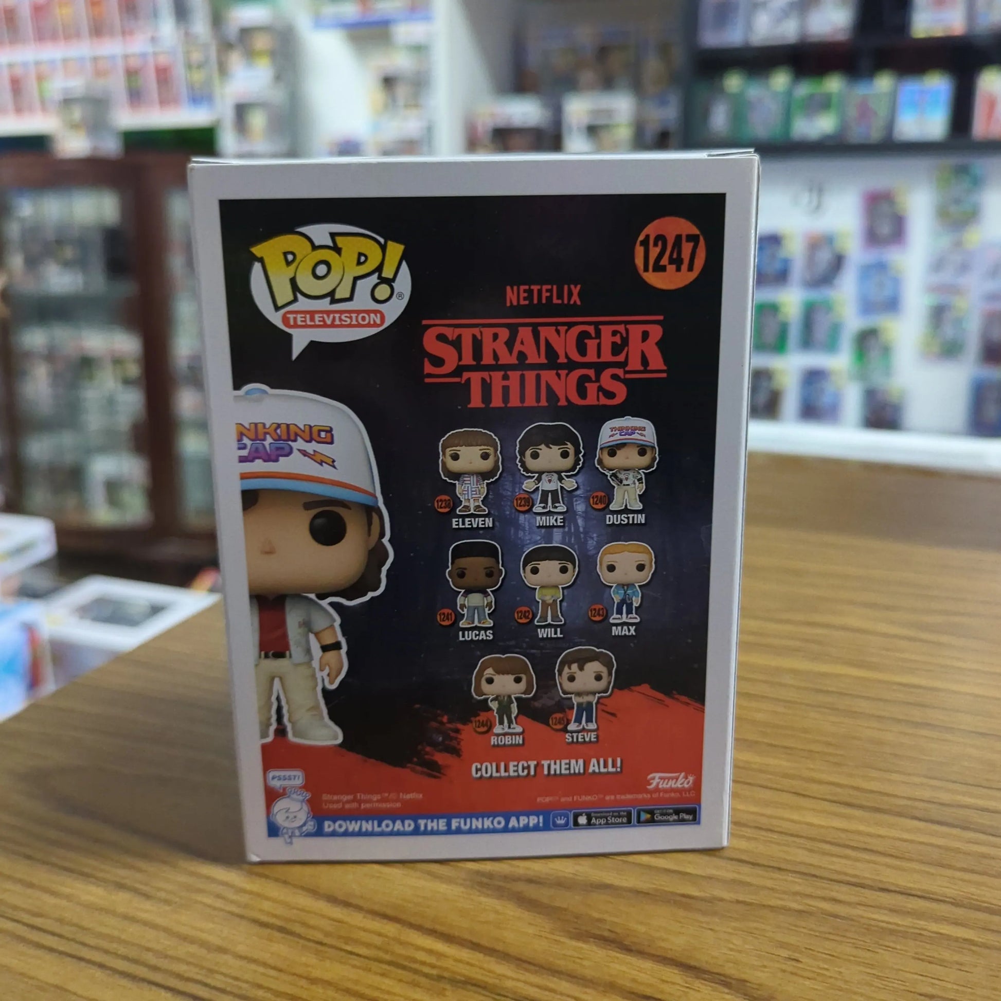 Television Funko Pop - Dustin - Stranger Things - No. 1247 FRENLY BRICKS - Open 7 Days