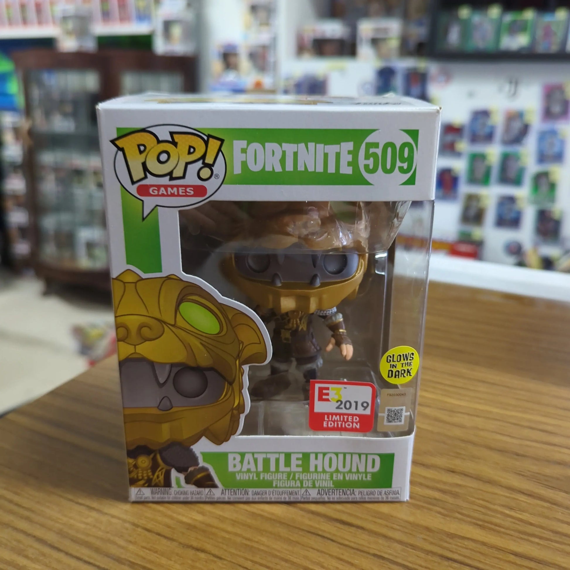 Battle Hound (GLOW) 509 ~ Fortnite ~ Funko Pop Vinyl ~ 2019 E3 Limited Edition FRENLY BRICKS - Open 7 Days