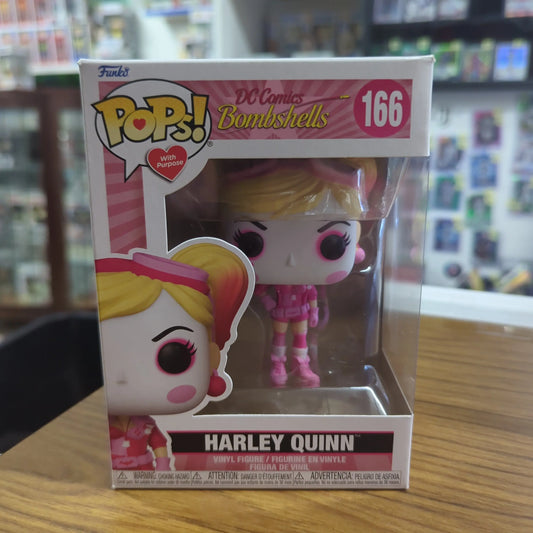 Funko POP! With Purpose DC Bombshells #166 Harley Quinn Breast Cancer Awareness FRENLY BRICKS - Open 7 Days