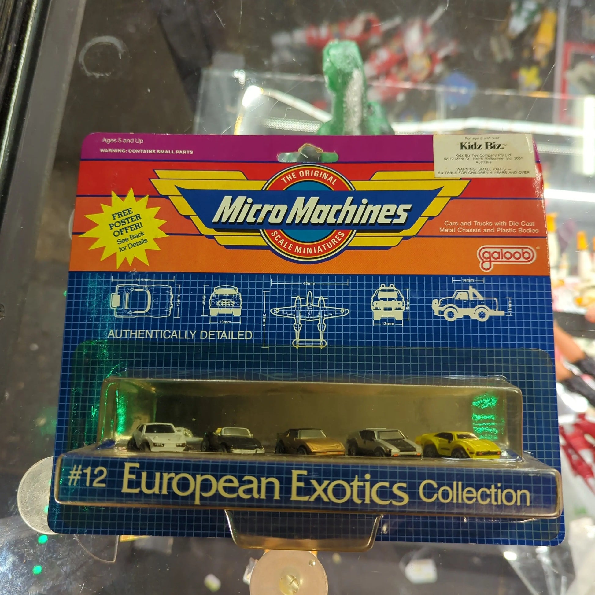 Vintage NOS 1980 Micro Machines #12 European exotics collection FRENLY BRICKS - Open 7 Days