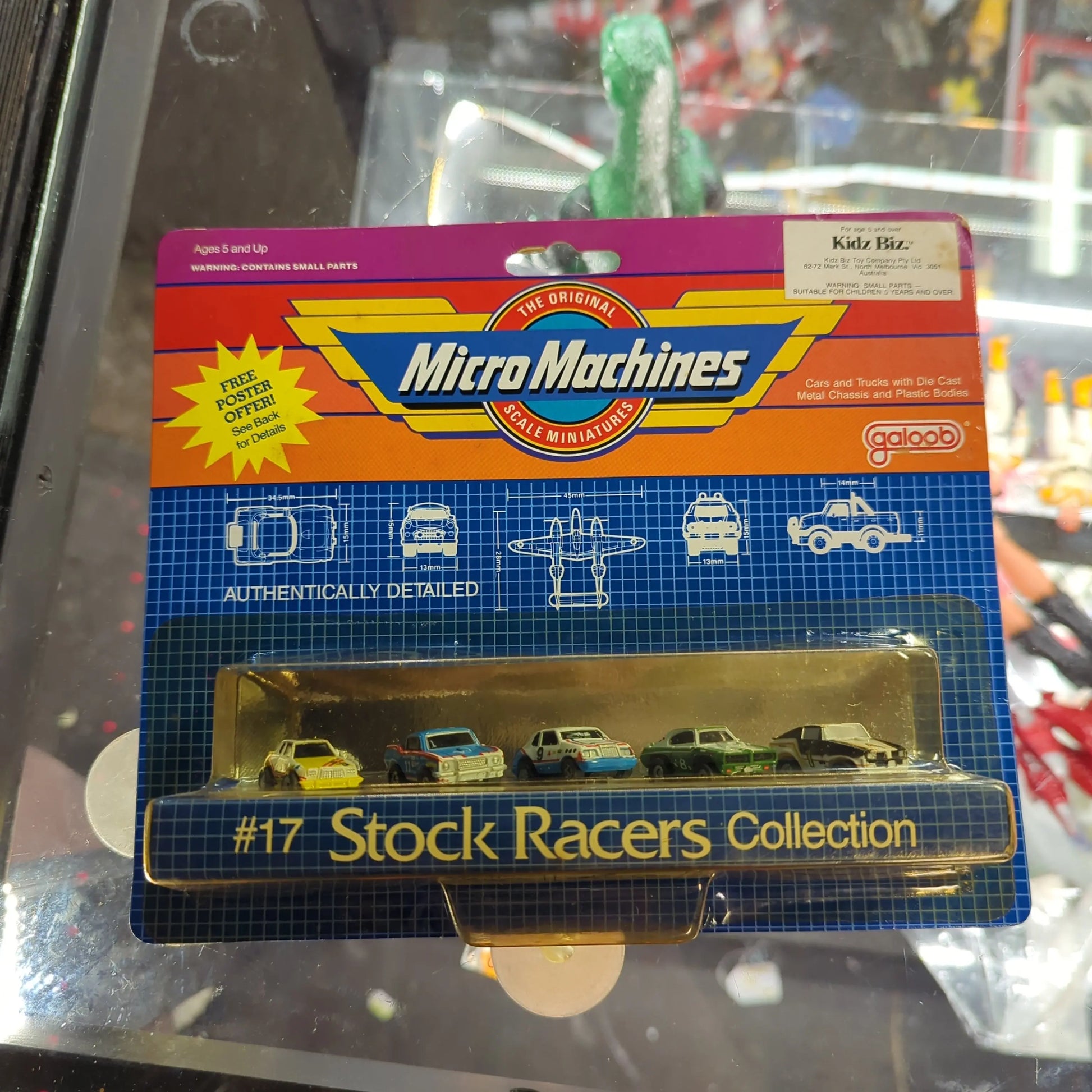 Vintage NOS 1980s Micro Machines #17 stock racers collection FRENLY BRICKS - Open 7 Days