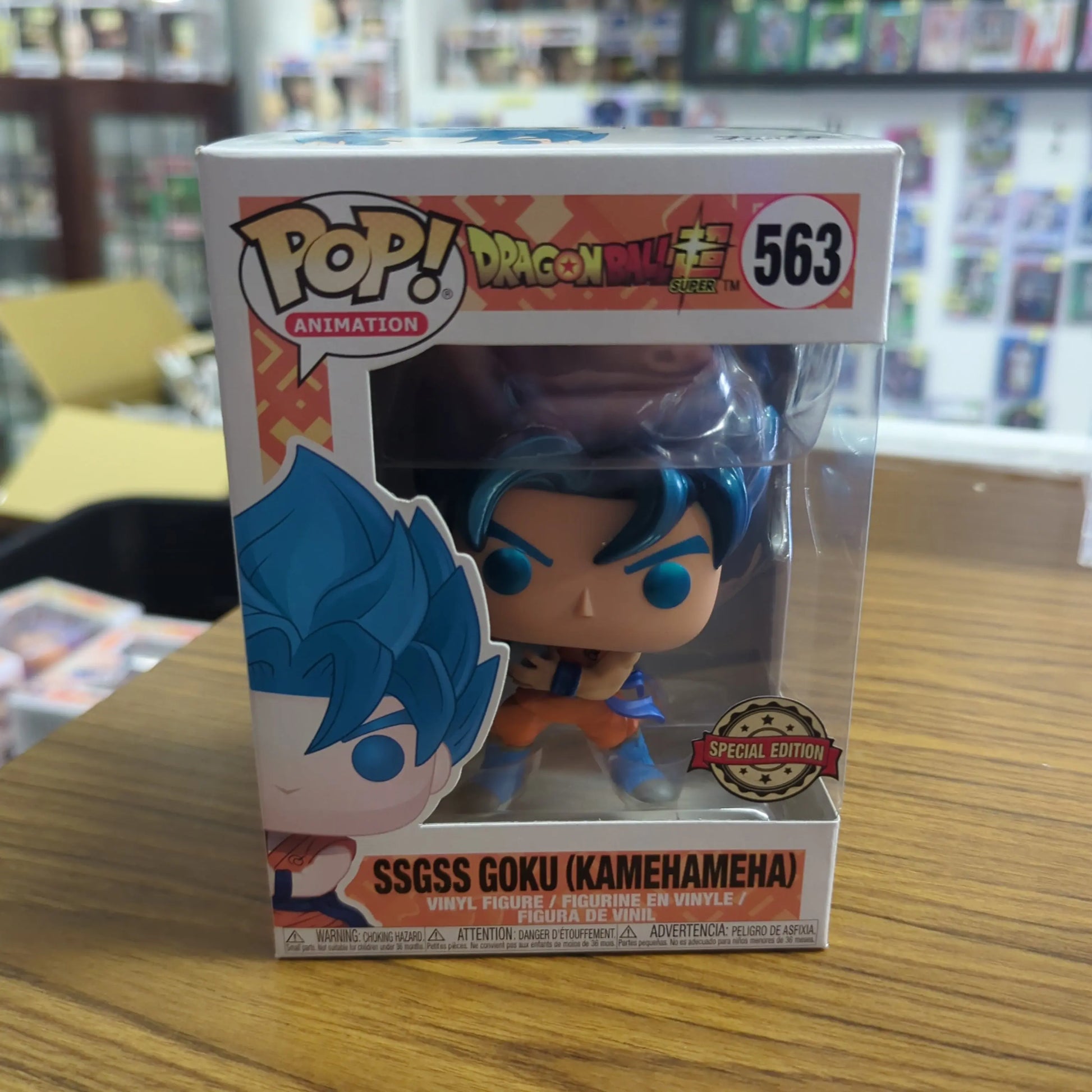 Dragon Ball Super - SSGSS Goku Kamehameha Metallic Pop! Vinyl Figure (RS) #563 Faded FRENLY BRICKS - Open 7 Days