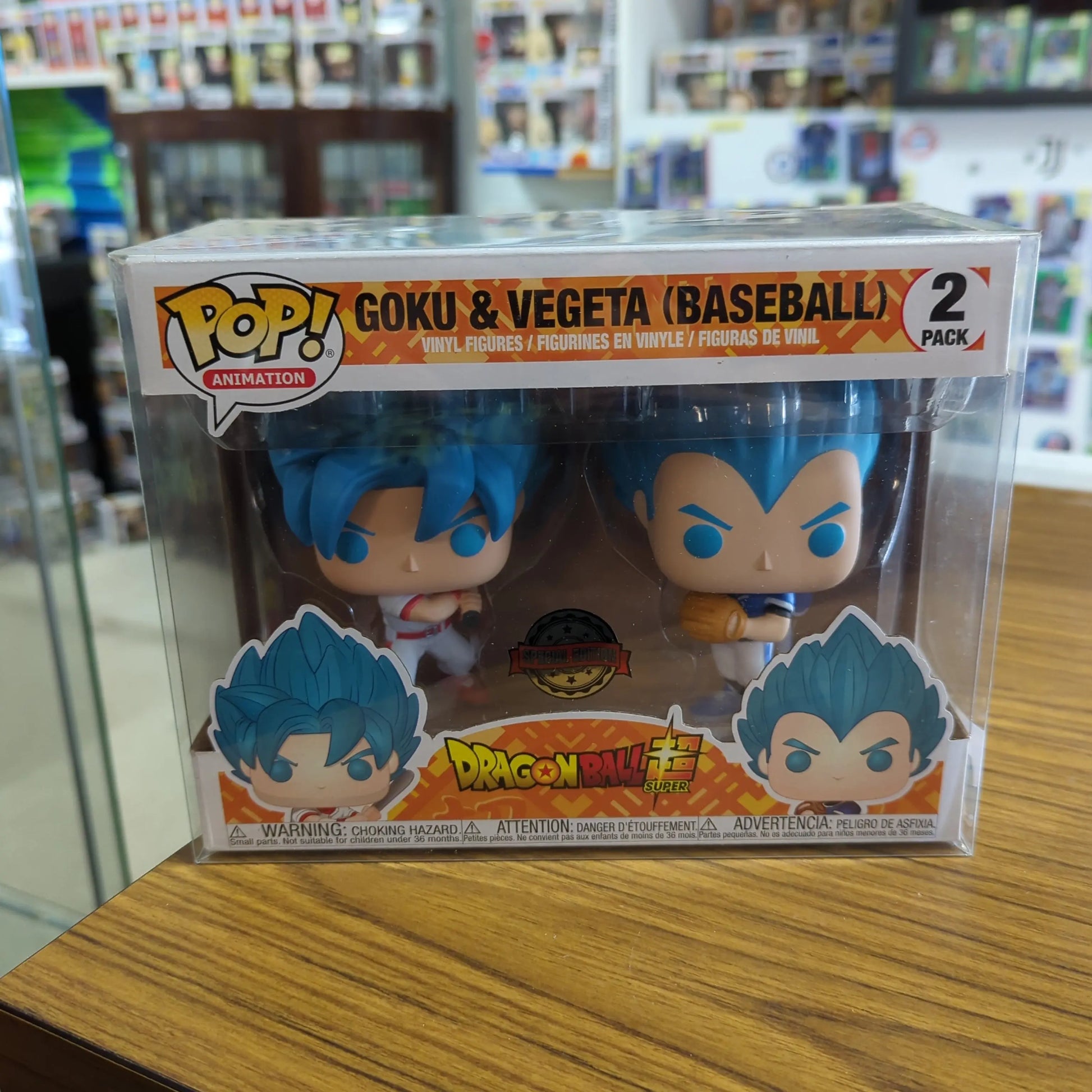 Funko Pop! Vinyl - Dragon Ball Super Goku & Vegeta (Baseball) Special Edition FRENLY BRICKS - Open 7 Days