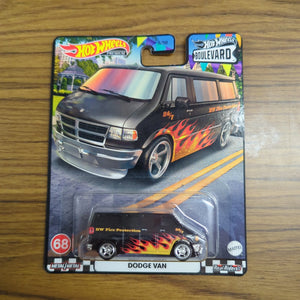 Hot Wheels 2023 Boulevard - Black Dodge Van HW Fire Protection #68 FRENLY BRICKS - Open 7 Days