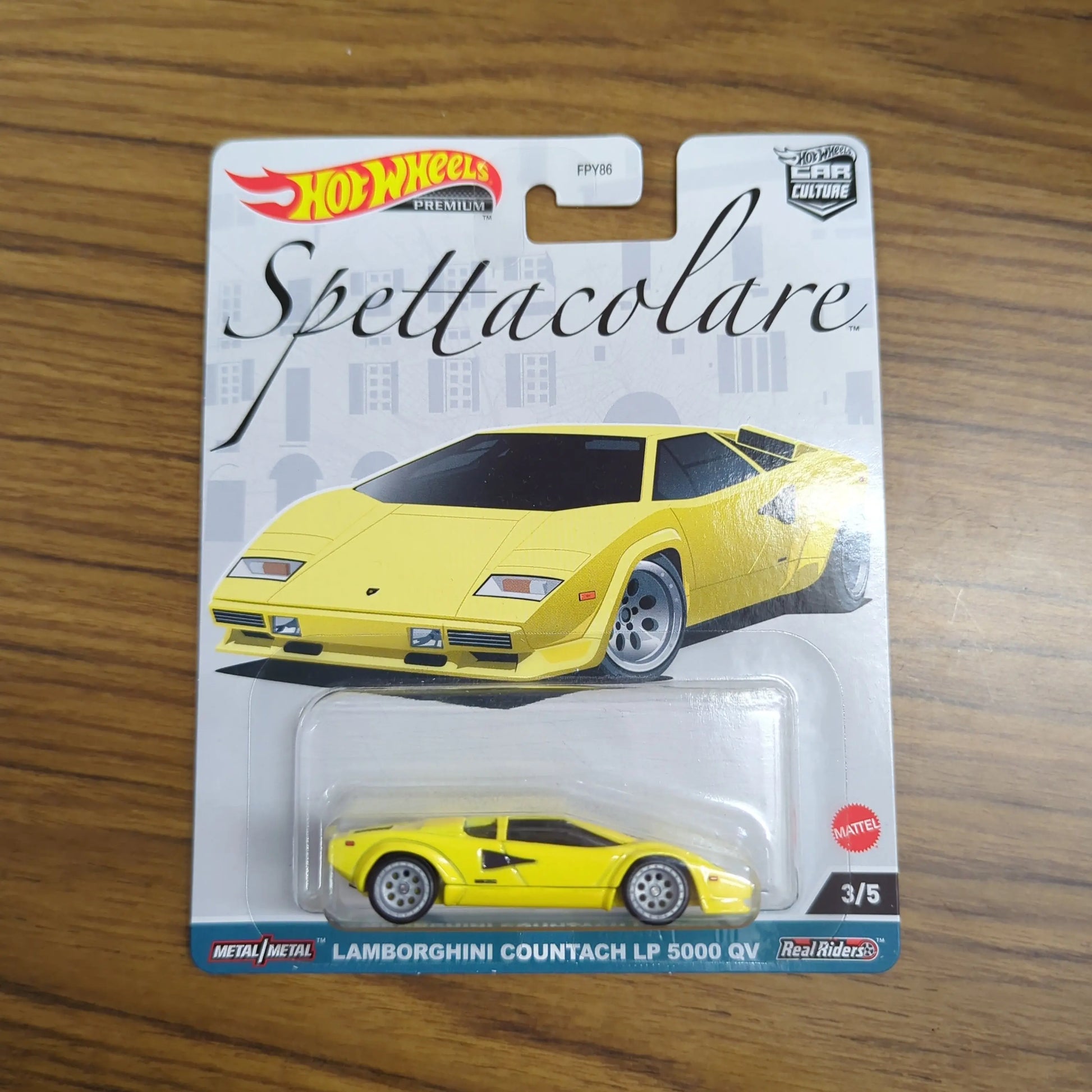 2023 Hot Wheels Car Culture # Spettacolare - Lamborghini Countach LP 5000 QV FRENLY BRICKS - Open 7 Days