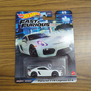 Hot Wheels Premium Fast Furious Porsche 718 Cayman GT4 4/5 FNQHotwheels F927 FRENLY BRICKS - Open 7 Days