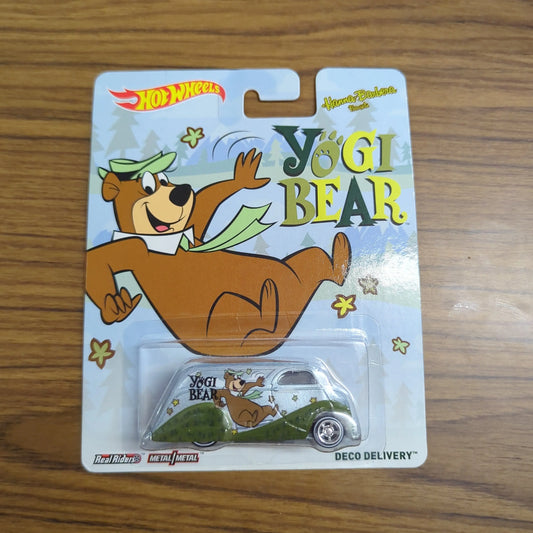 Hot Wheels Yogi Bear Hanna Barbera Deco Delivery Real Riders P50 FRENLY BRICKS - Open 7 Days