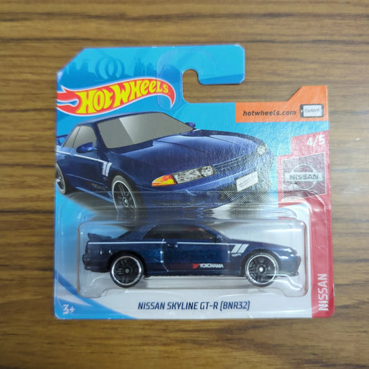 2019 Hot Wheels NISSAN Rare Short Card Nissan Skyline GTR BNR32 JDM Blue 4/5 FRENLY BRICKS - Open 7 Days