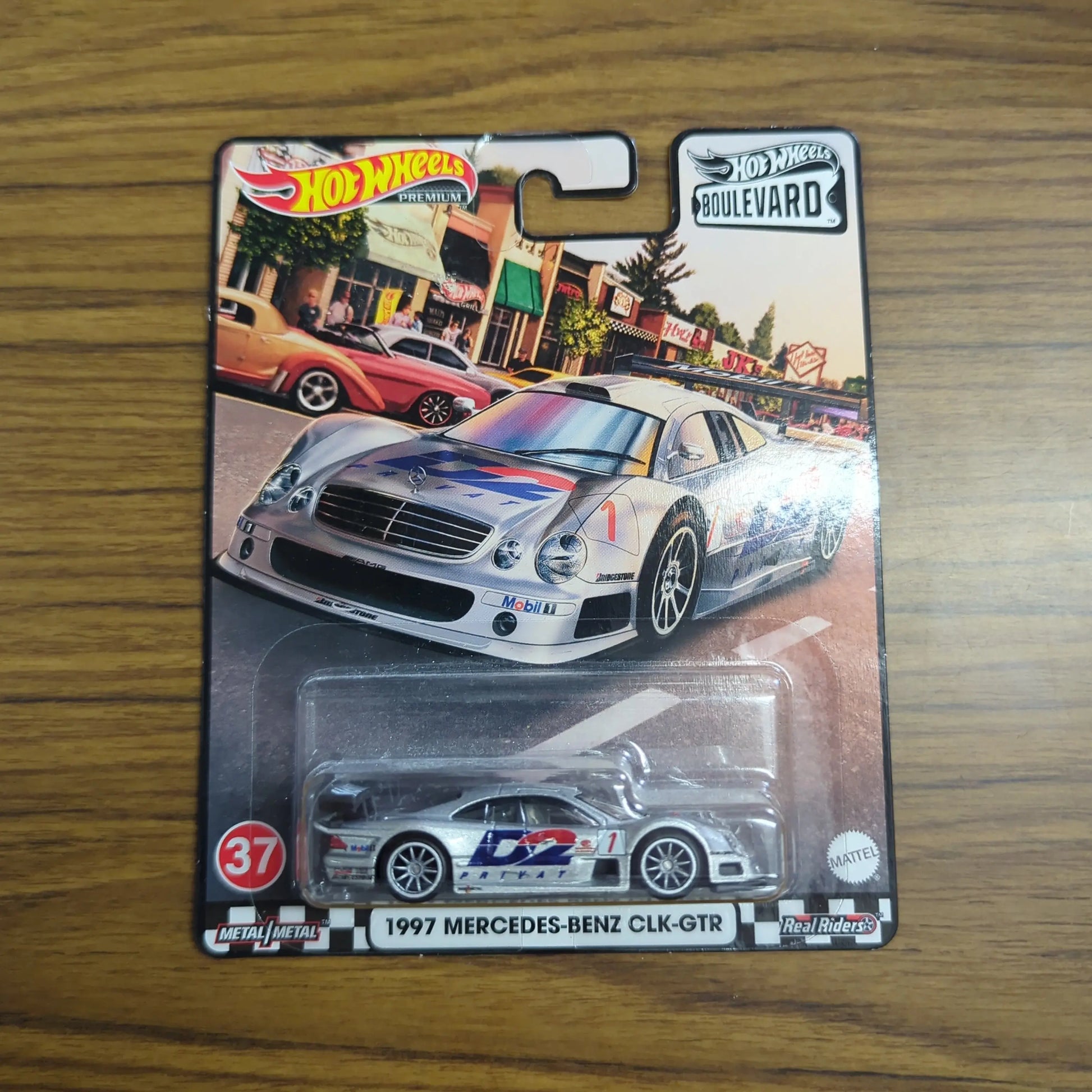 Hot Wheels Premium Mercedes Benz CLK GTR Silver Metal Race LM FRENLY BRICKS - Open 7 Days