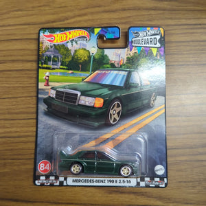 HOT WHEELS DIE CAST PREMIUM SET BOULEVARD CAR 884 MERCEDES-BENZ 190 E 2.5-16 #84 FRENLY BRICKS - Open 7 Days