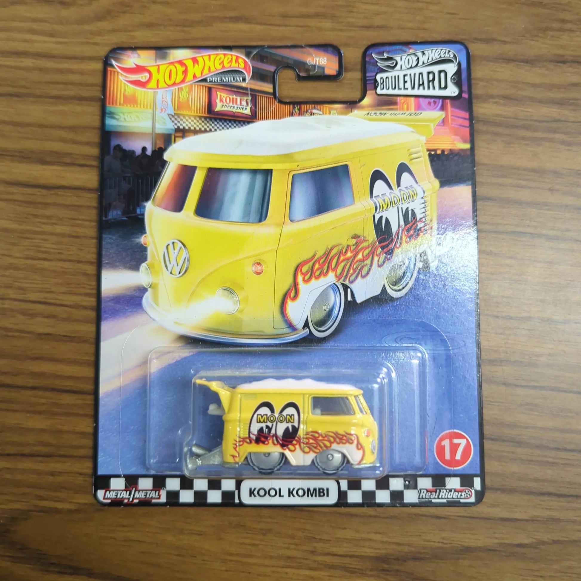 Hot Wheels - 2020 Boulevard #17 - Volkswagen VW Kool Kombi - Yellow Mooneyes FRENLY BRICKS - Open 7 Days