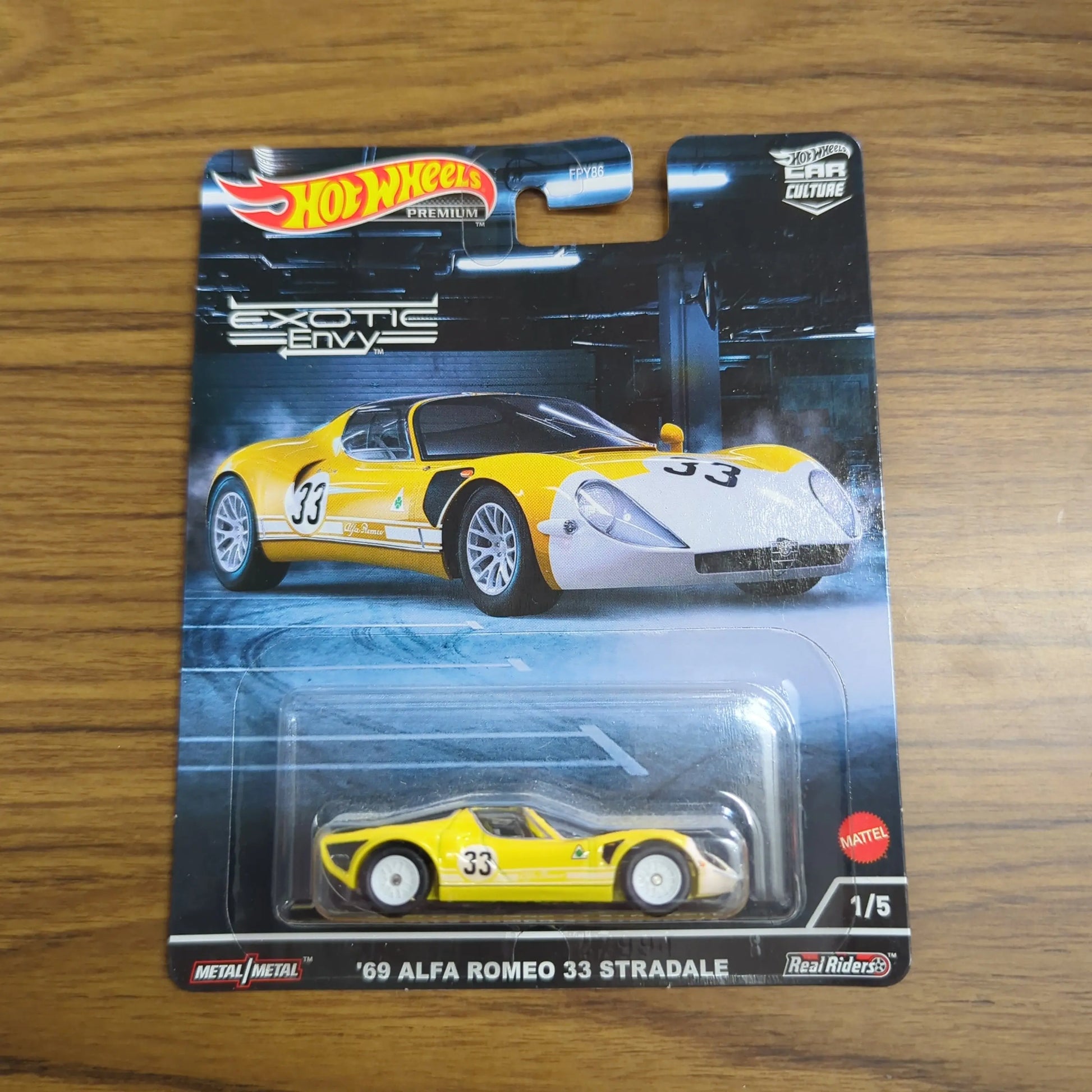 Hot Wheels Premium Car Culture Exotic Envy 1969 Alfa Romeo 33 Stradale Z24 FRENLY BRICKS - Open 7 Days