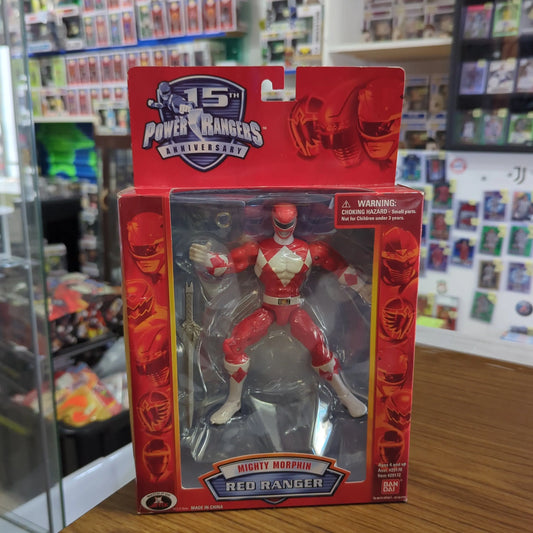 Power Rangers 15th Anniversary Mighty Morphin Red Ranger (2007) Bandai Figure FRENLY BRICKS - Open 7 Days