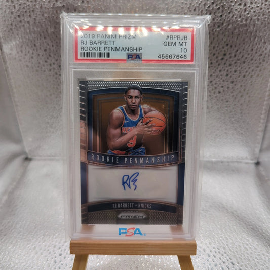 2019-20 Panini Prizm - Rookie Penmanship PSA 10 #RP-RJB RJ Barrett (AU, RC) FRENLY BRICKS - Open 7 Days