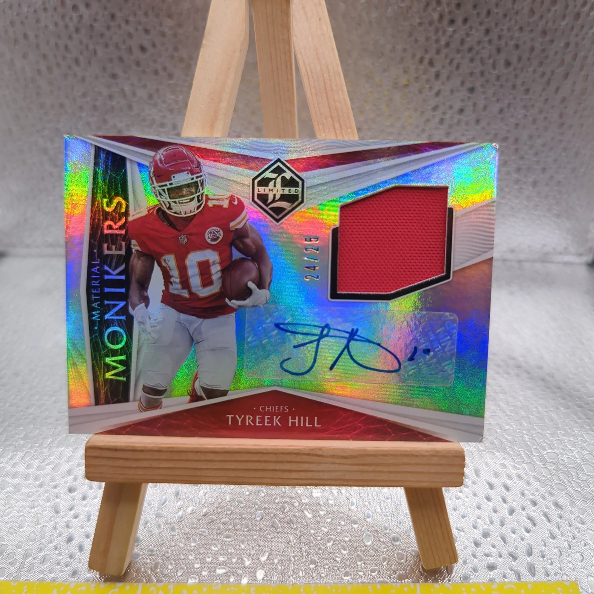 2020 Panini Limited Football - Tyreek Hill /25 Patch Auto CHIEFS Nfl FRENLY BRICKS - Open 7 Days