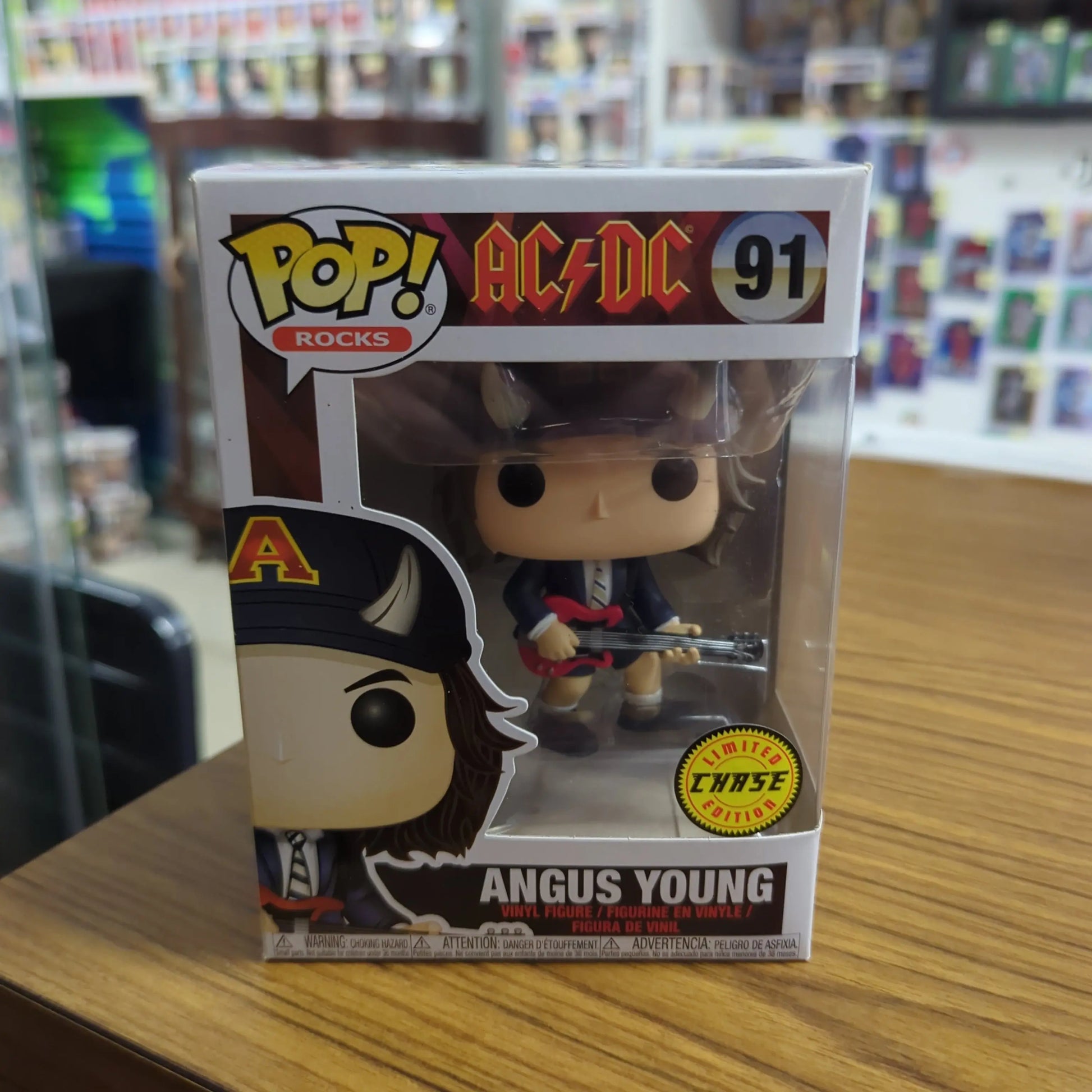 Angus Young (Chase) 91 ~ AC/DC ~ Funko Pop Vinyl FRENLY BRICKS - Open 7 Days