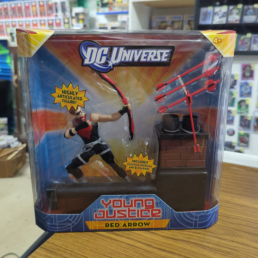 DC Universe Young Justice Series:  Red Arrow + 5 Weapons & Diorama (NIP) FRENLY BRICKS - Open 7 Days