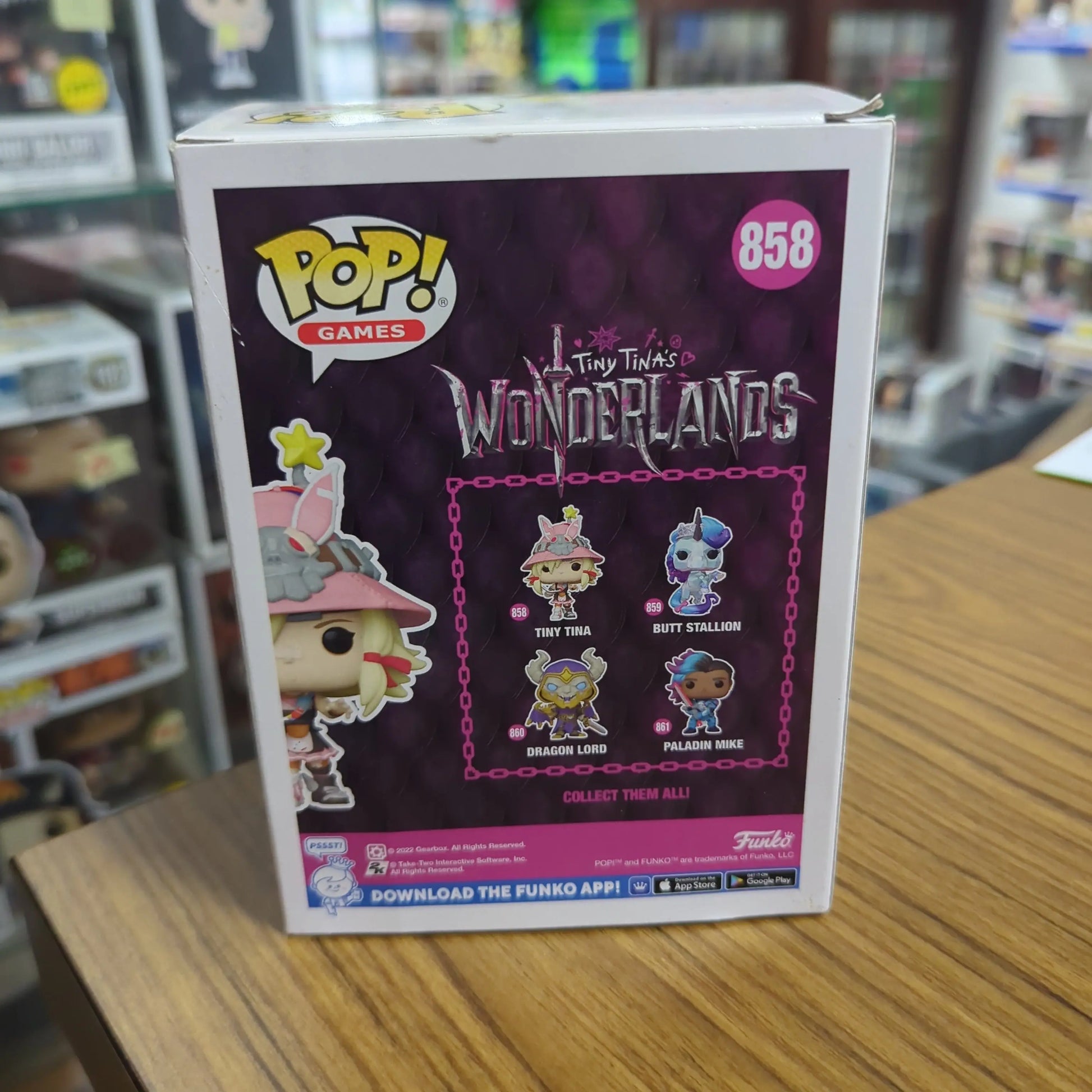 Borderlands: Tiny Tina's Wonderland - Tiny Tina Pop! Vinyl Figure #858 FRENLY BRICKS - Open 7 Days