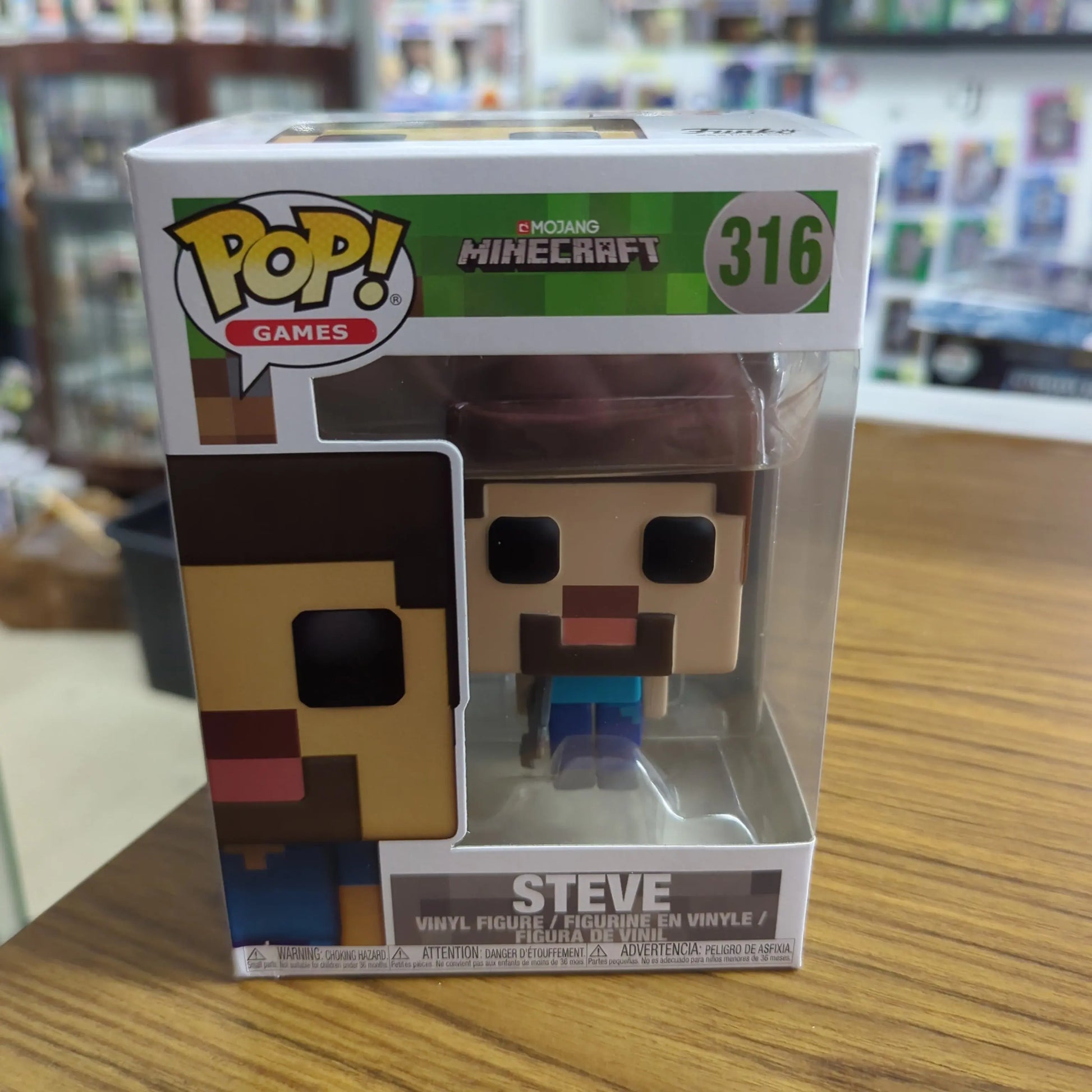 Funko Pop! Vinyl: Minecraft - Steve #316 FRENLY BRICKS - Open 7 Days