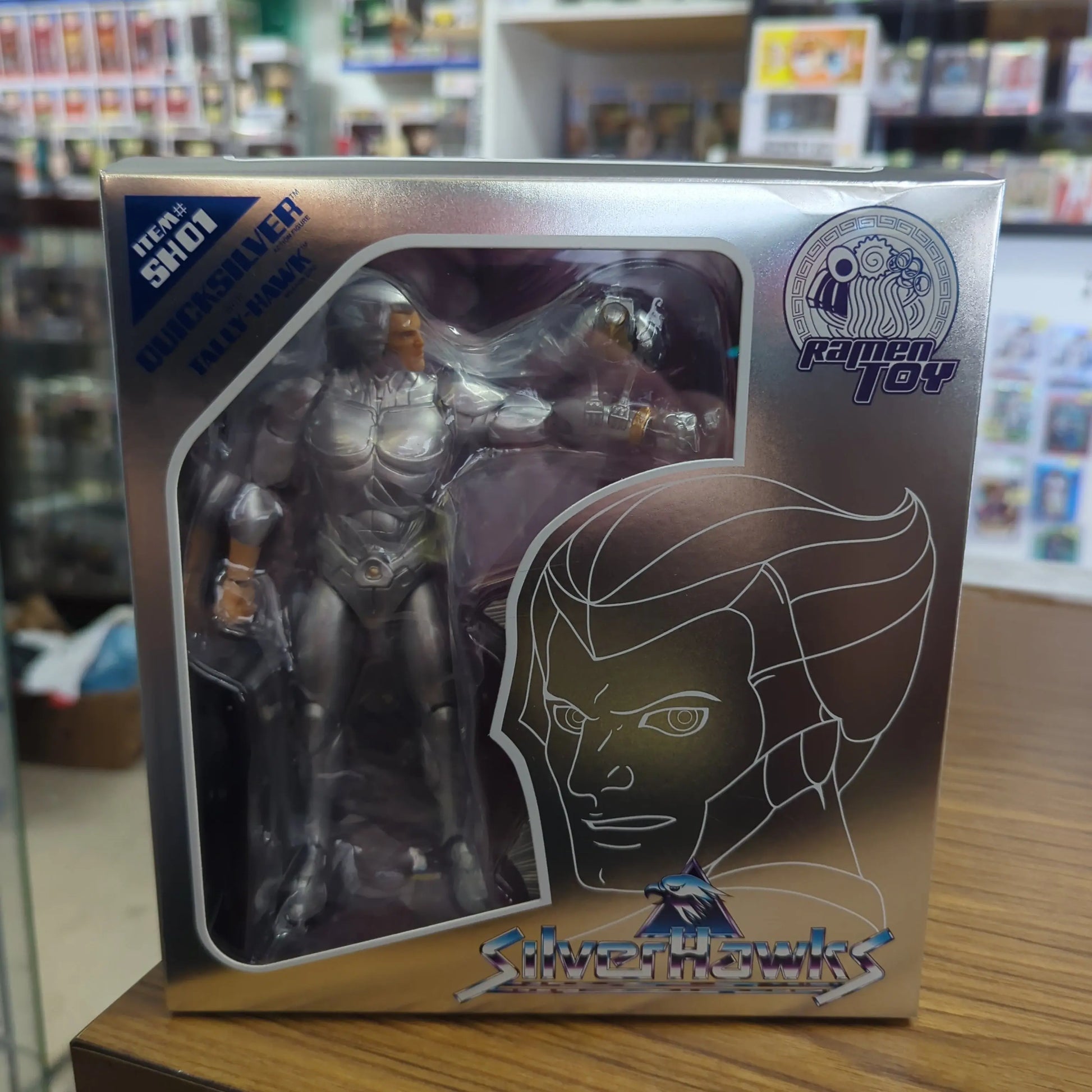 Ramen Toy Super7  SH01 Silverhawks 7” Quicksilver With Tally-Hawk FRENLY BRICKS - Open 7 Days