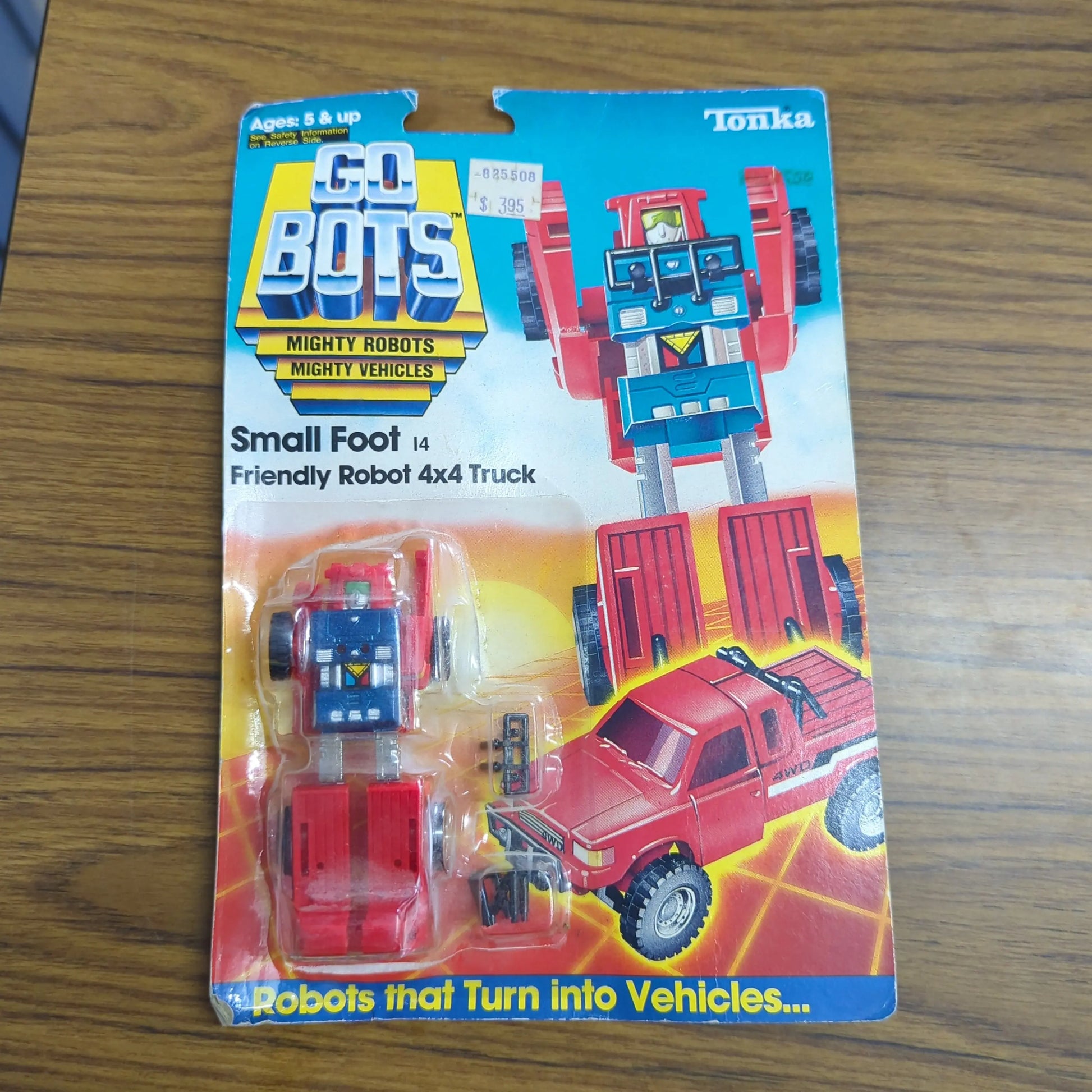 Vintage TONKA GOBOTS "SMALL FOOT" #14 Friendly Robot 4x4 TRUCK, Red FRENLY BRICKS - Open 7 Days