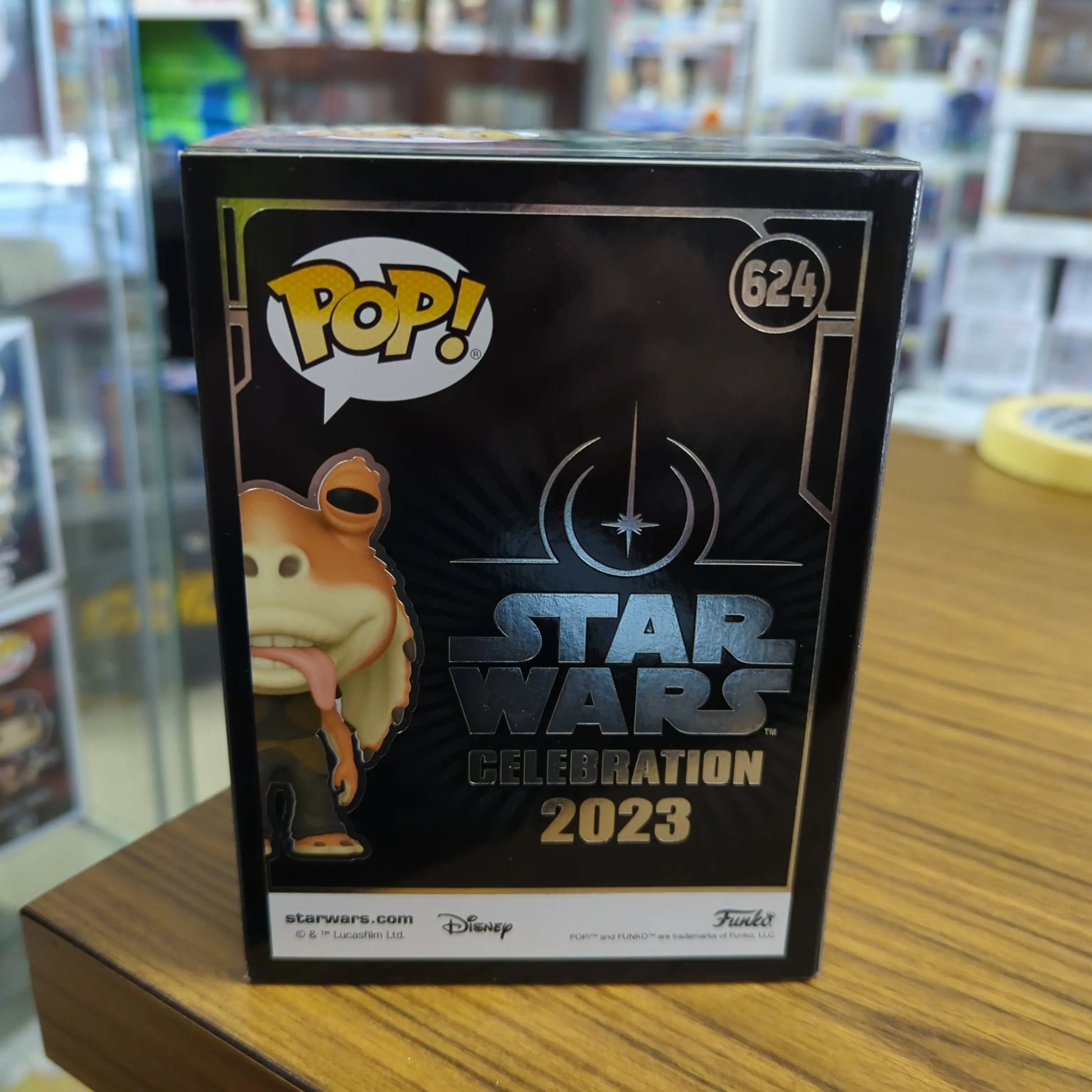 Star Wars Funko Pop Vinyl Figure Jar Jar Binks No.624 2023 Galactic Convention FRENLY BRICKS - Open 7 Days