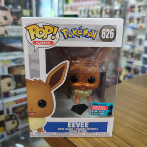 Funko Pop #626 Vinyl Pokémon Eevee Diamond Glitter NYCC 2021 Fall Convention FRENLY BRICKS - Open 7 Days