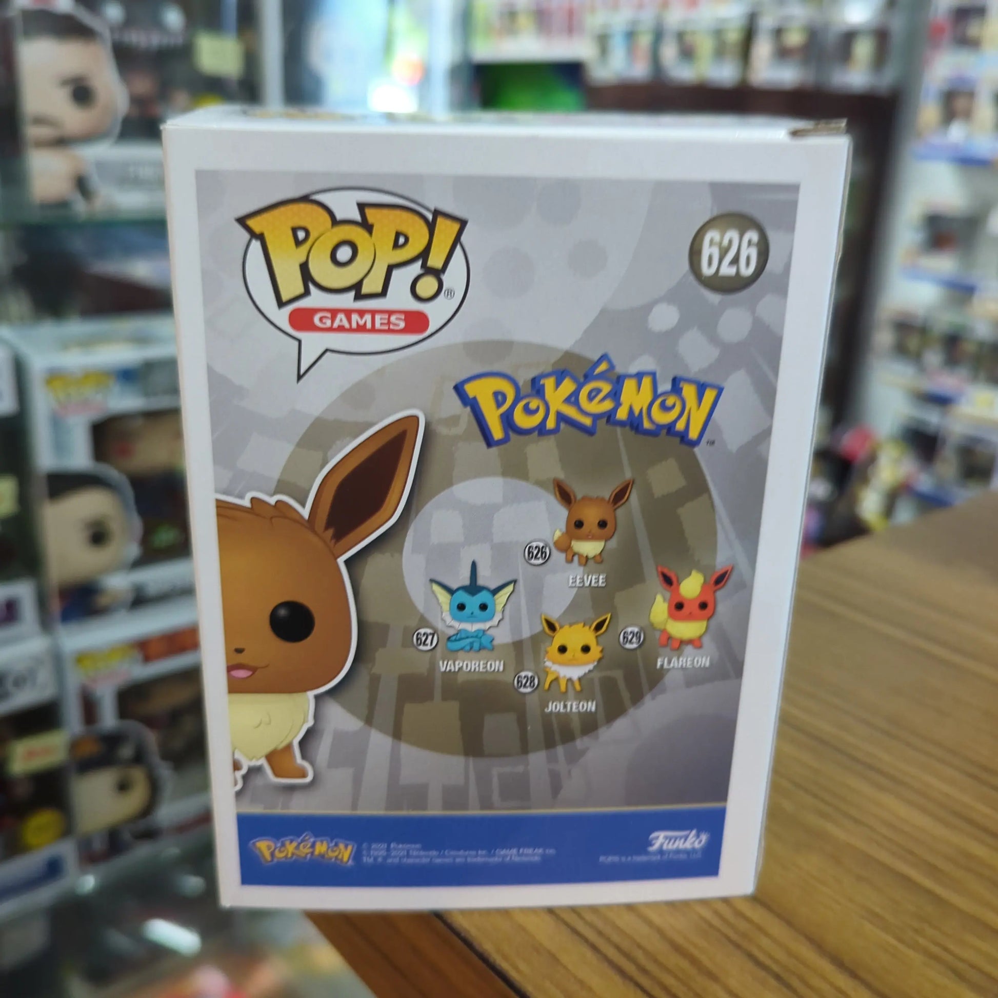 Funko Pop #626 Vinyl Pokémon Eevee Diamond Glitter NYCC 2021 Fall Convention FRENLY BRICKS - Open 7 Days