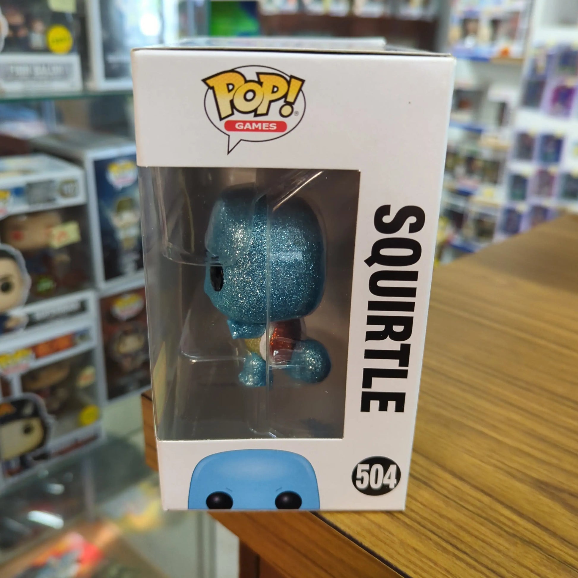 Squirtle Pop 504 Diamond Glitter- Pokemon Funko Pop! Vinyl 2021 Convention FRENLY BRICKS - Open 7 Days