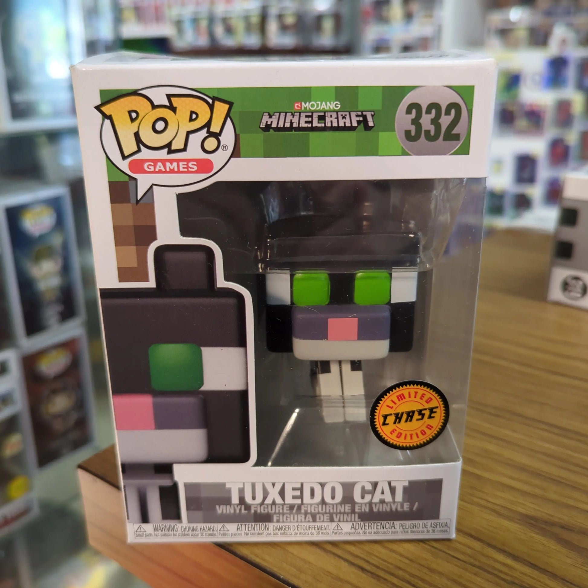 Tuxedo Cat CHASE #332 Minecraft Funko Pop! Vinyl FRENLY BRICKS - Open 7 Days