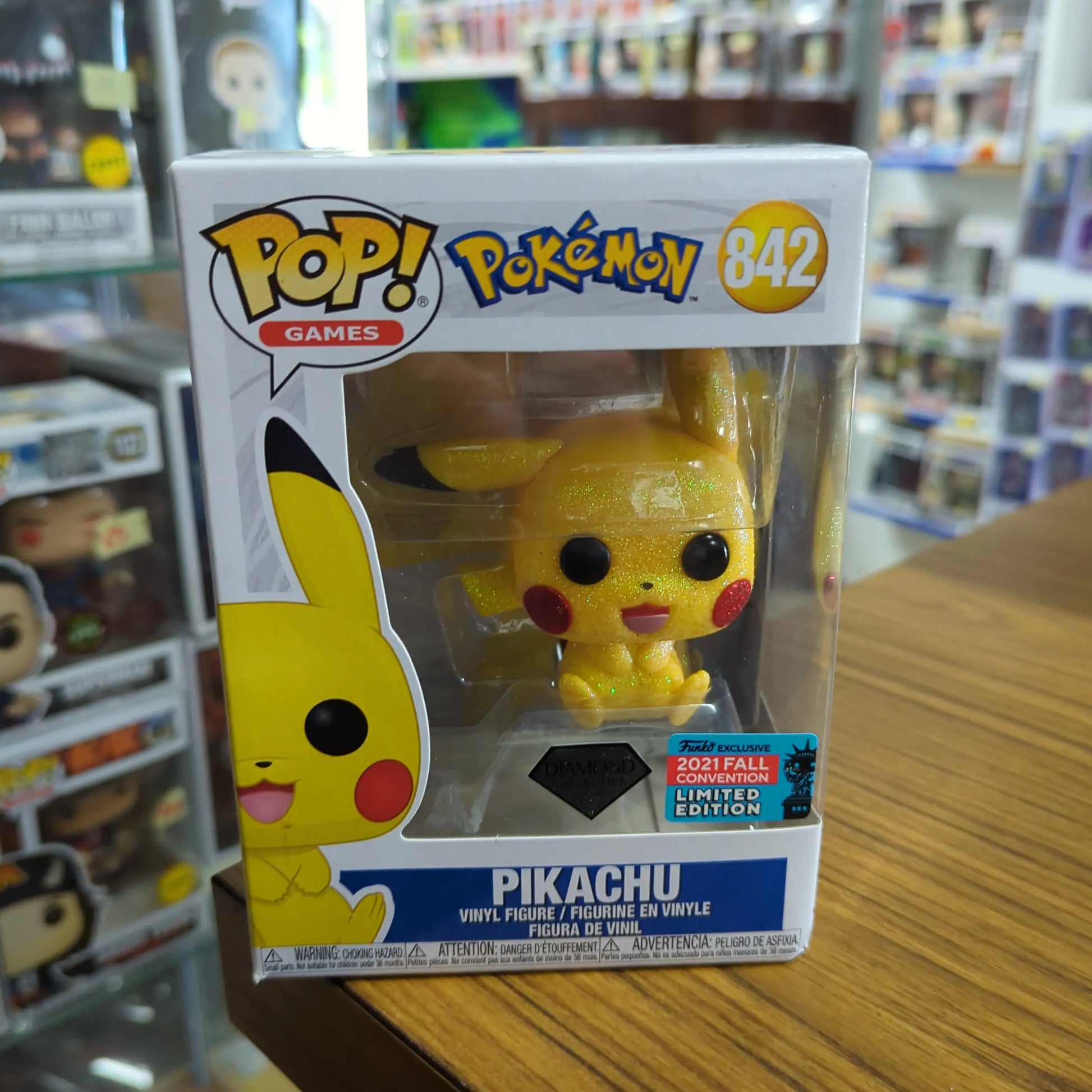 Pokemon - Diamond Pikachu NYCC 2021 Funko Pop! Vinyl #842 FRENLY BRICKS - Open 7 Days