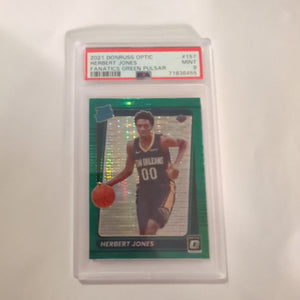 2021 Donruss Optic Herbert Jones FANATICS GREEN PULSAR #157 PSA 9 HJ157 FRENLY BRICKS - Open 7 Days