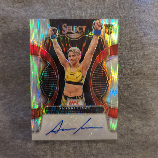 2023 Panini Select UFC SILVER Waterfall Refraction Signatures Amanda Lemos AUTO FRENLY BRICKS - Open 7 Days